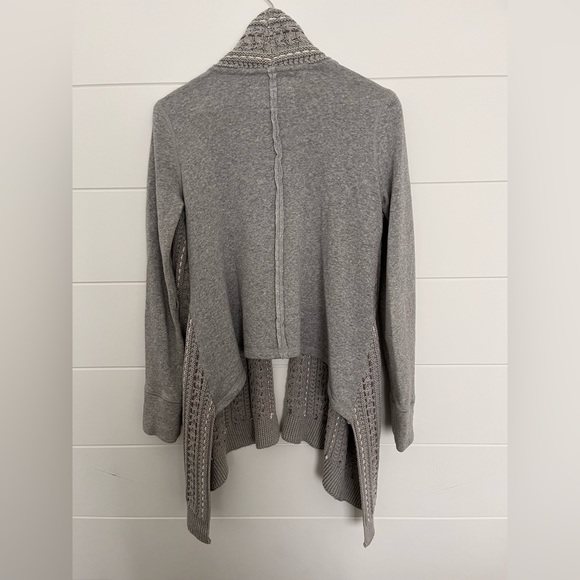 Anthropologie open front gray cardigan knit knitted Small - Picture 3 of 3